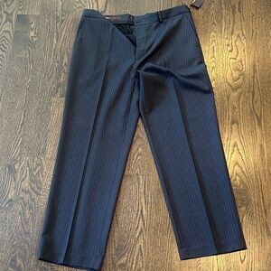 Perry Ellis Navy Pinstripe Dress Pants